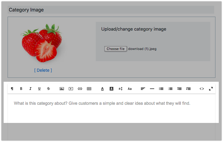 Enter subcategory description