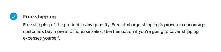 Enable free shipping per product